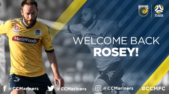 BREAKING: Josh Rose returns to the Central Coast Mariners
