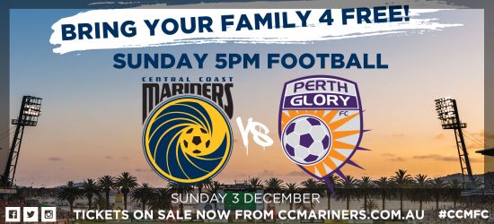 Bring Your Family 4 Free: This Sunday vs. Perth Glory