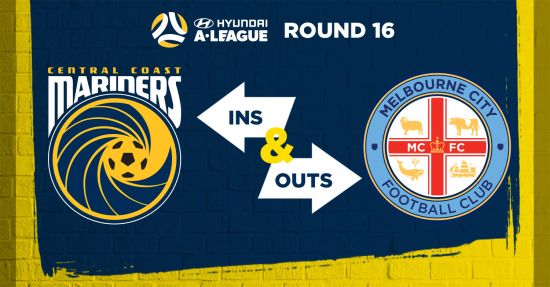 Ins & Outs for Sunday vs. Melbourne City