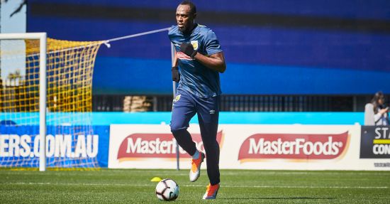 Gallery: Usain Bolt’s first session with the Mariners