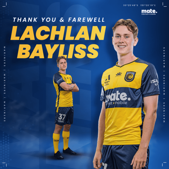 Lachlan Bayliss departs Central Coast Mariners